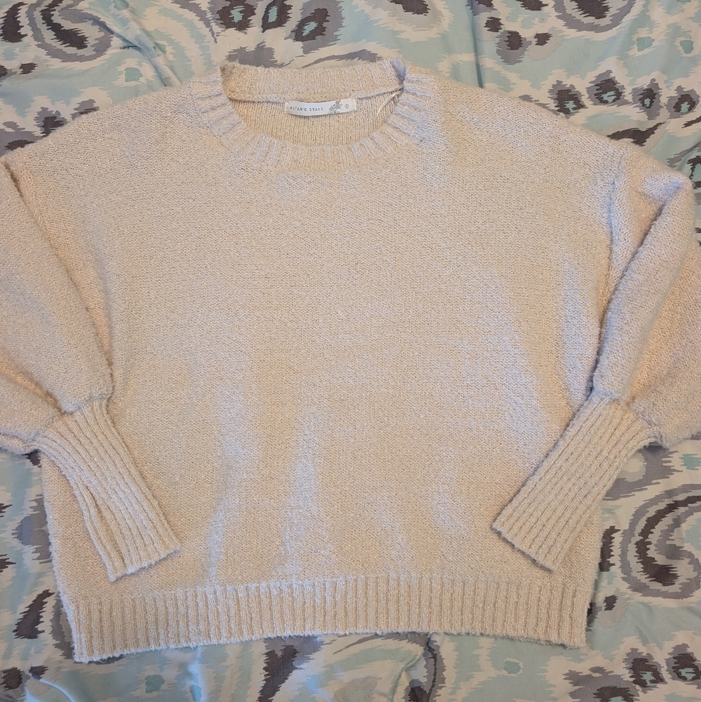 Altar'd State Cream Knit Sweater